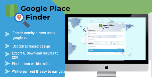 Google Places Finder - Google API PHP Script